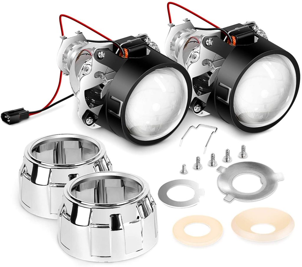 Best hid bulbs for projector headlights Nilight - 10041P 2.5 Mini Projector Lens for H1 Bulb Headlights