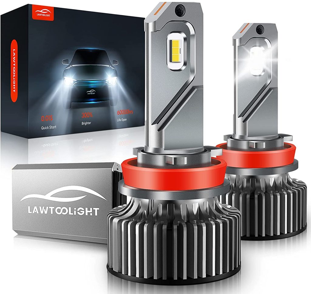 Best led bulbs for projector headlights LAWTOOLIGHT 2-Pack LED Headlight Bulb