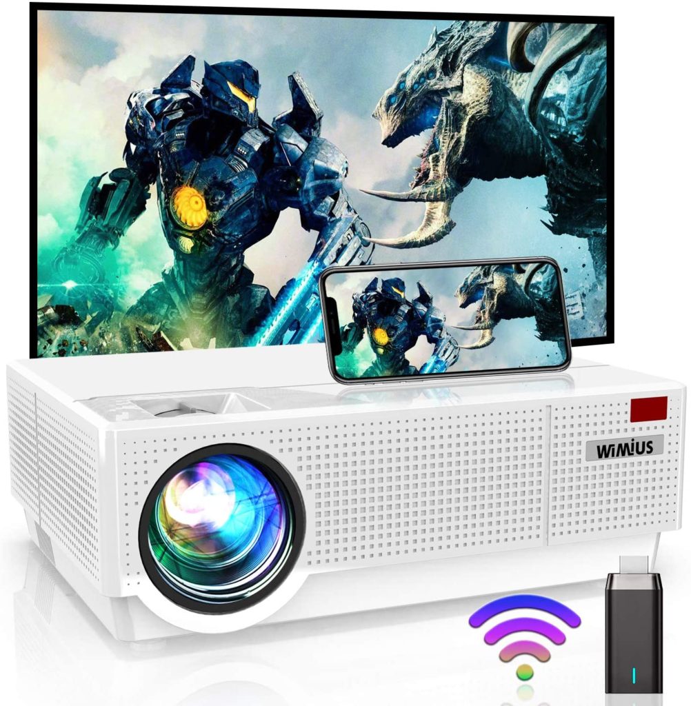 4K Projector,P28 WiFi LED Projector WiMiUS  Native 1920x1080 Outdoor Projector